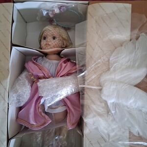 ARIELLE "Spring Angel" Doll Elegant Pink and White Angel Doll with Wings